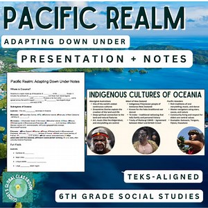 Oceania Pacific Realm Unit 10 Presentation & Notes - 6th Grade Social Studies
