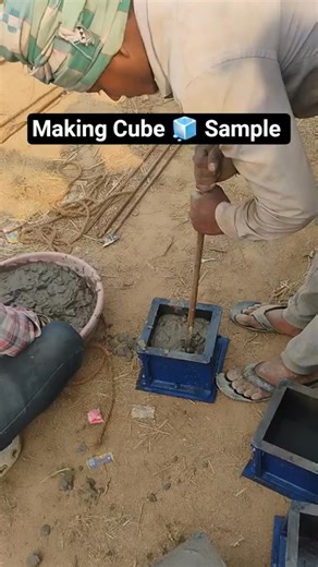 Niranjan Kumar on Instagram: "Making Cube 🧊 Sample|| #construction #civilengineering #concrete #sample"