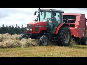 Baling Hay - MF4253 and MF1745