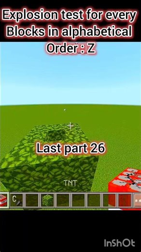 explosion test for every blocks in alphabetical order last part 26 #shorts