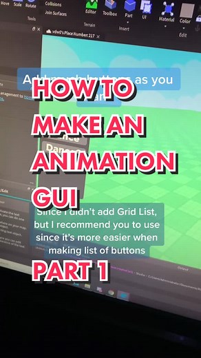 How to make an Animation GUI | PT. 1 | #roblox #fyp #robloxstudio #trending #tutorial #tips #robloxstudiotips #foryou #howto #robloxdev