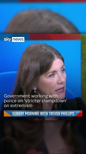 Science Secretary Michelle Donelan says the government is working with police on a “stricter clampdown” on extremism during the Israel-Hamas conflict 🔗 Tap the link in bio for more | Sky News
