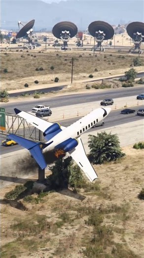 Private Jet Engine Failure Landing On Highway Gtav