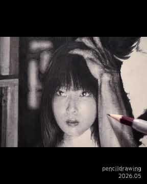 風呂場の情事 鉛筆画作品 #鉛筆画 #写実画 #絵描き