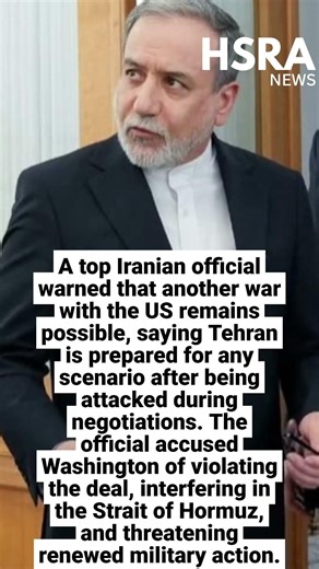 Iran Warns Another War With US Is Possible | Tehran Ready For Any Scenario #shorts #breakingnews