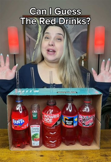 Can I Guess EVERY Red Drink? #drinks #drink #challenge #games #guessinggame