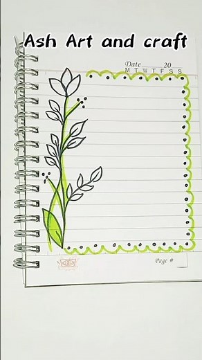 Easy Front Page Design for Assignment, Journal, Projects #frontpagedesign #borderdesign #art #short