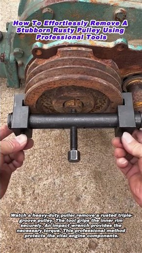 How To Effortlessly Remove A Stubborn Rusty Pulley Using Professional Tools