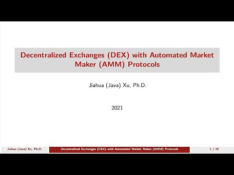 Decentralized Exchanges (DEX) with Automated Market Maker (AMM) Protocols