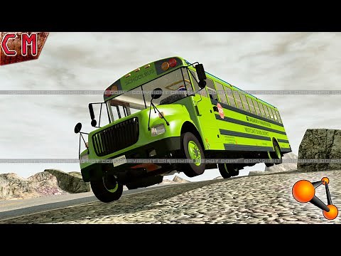 School Bus crashes compilation #1 BeamNG Drive
