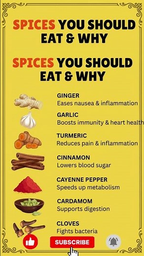 Spices You Should Eat and Why | Powerful Health Benefits Explained #health #shorts