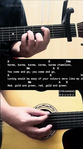 Karma Chameleon - Culture Club | Easy Guitar Chords Tutorial For Beginners #guitarlesson
