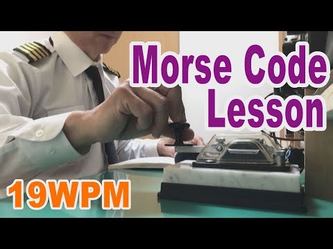 Hand-Sent Morse Code Using a Traditional Straight Key ! Radio officer morse examination in Japan