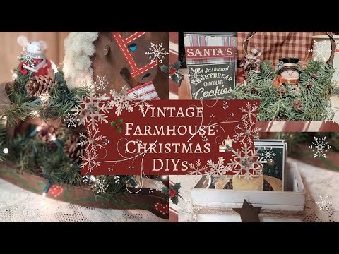 Primitive Farmhouse Christmas Thrift Store Makeovers | DIY Thrifted Christmas Decor | Vintage Decor