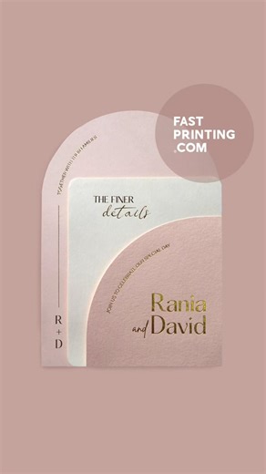 Luxury Wedding Invitation with Gold Foil | Textured Paper by Fast Printing