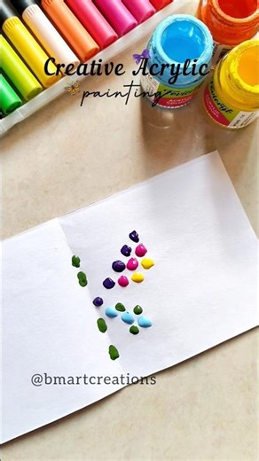 Creative Acrylic painting 😱🦋 #shorts #painting #shortsvideo #easypainting #canvas #drawing #art #diy
