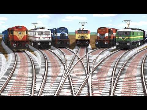 TRAIN RUNNING AT DANGEROUS DIAMOND RAILROAD | BeamNG.Drive - Train simulator #shorts #live #vertical
