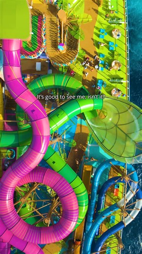 Everyone deserves the chance to fly (over Icon of the Seas). 🩷💚 | Royal Caribbean