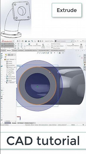 Solidworks basic quick tutorial: exercise 98#shorts