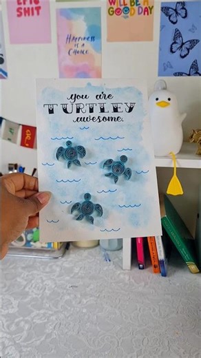 Turning simple paper into adorable turtles 𓆉 #quilling #youtubeshorts #diy #craft #handmade #love