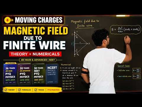 Moving charges ￼ magnetic field due to finite wire and numericals ￼