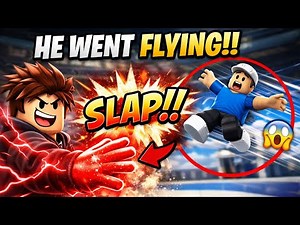 HE WENT FLYING!! 😱 Strongest Slap Ever in Roblox Slap Battles!