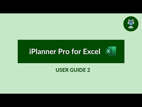 iPlanner Pro | Excel user guide | Part 2 - Managing you Plans in Excel