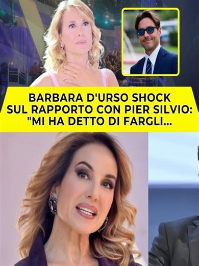 Barbara D'Urso shocked by PierSilvio Berlusconi, spills the beans: "I had to go...😲:⬇ #piersilvio...