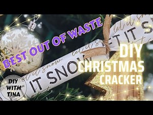 ♻️DIY CHRISTMAS CRACKER MADE OUT OF WRAPPING PAPER TUBE AND SCRAP WRAPPING PAPER | BEST OUT OF WASTE
