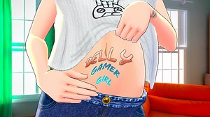 BELLY GAMER GIRL - Short Belly game