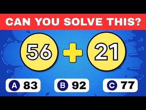 How Fast Can You Solve These 20 Math Problems? | 20 Sum Questions Challenge!