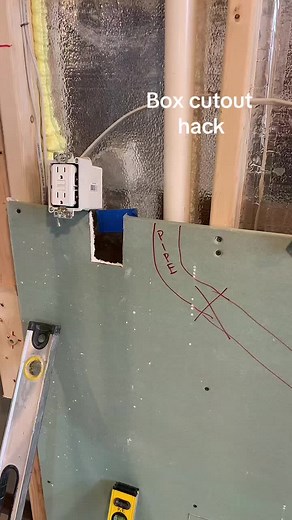 Efficient Outlet Box Cutout Hack for Drywall