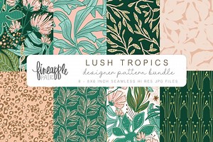 Tropical Digital Paper: Boho Floral Patterns (digital Download) - Etsy