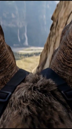 Mountain Goat POV on a Vertical Cliff #shorts