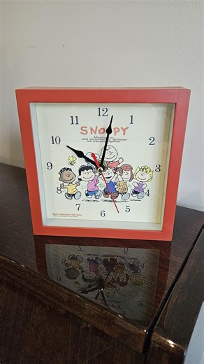 Rare Collectible SNOOPY Table or Wall Clock! Square-shaped Clock Features a Vivid Red Frame - Etsy