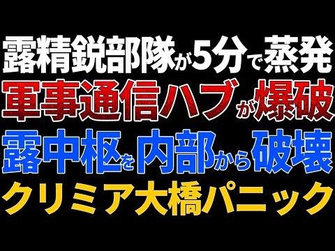【ウクライナ戦況】露精鋭部隊が5分で蒸発！軍事通信ハブが爆破！露中枢を内部から破壊！クリミア大橋パニック！プーチンの故郷サンクトペテルブルク炎上！