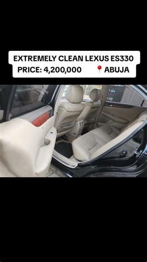 LEXUS ES330 2005, VERY SOUND ENGINE AND GEAR, AC CHILLING .. PRICE : 4.2Million 📍 GWARINPA ABUJA