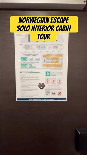 NCL Escape cruise ship interior cabin tour! #cruisetour #cruise #ncl #norwegian #solotravel