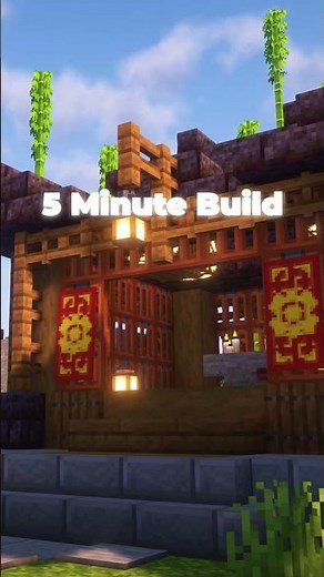 DON'T MISS This! 5 Minutes Build🤯💛(Easy)Japanese Shrine Tutorial #minecraft #japan #gaming #asian
