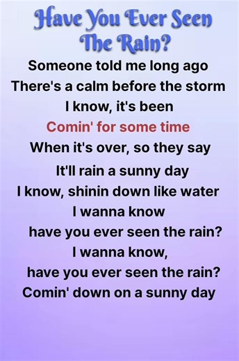 Have You Ever Seen The Rain ~ Creedence Clearwater Revival #ytshorts #viral #song
