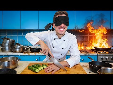 Cooking an Entire Meal Blindfolded!