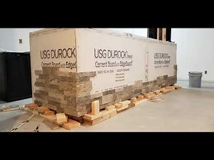 Basement Bar Using Air Stone from Lowe's