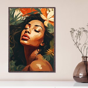 Black Woman Art Print, Beauty in Plants, African American Art (digital Download) - Etsy Australia