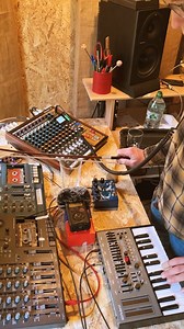 2.3K views · 29 reactions | "I’m finding myself delving deeper into the Model 12 and the DR-40 during these jams. Using some of the built-in reverb here on the bowed glass instead of running through a pedal." . ️ by @sonauramusic | TASCAM | Facebook