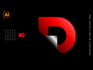 Curl D Letter Logo Icon Design | Adobe Illustrator Tutorials | 2024