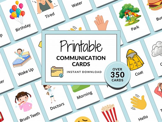 Communication Cards - Printable SEN Resource for Autism, ADHD, Speech Therapy & Non Verbal Communication - Etsy