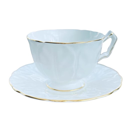 White Aynsley Crocus Tea Cup and Saucer; Bridal Tea Set England - Etsy UK