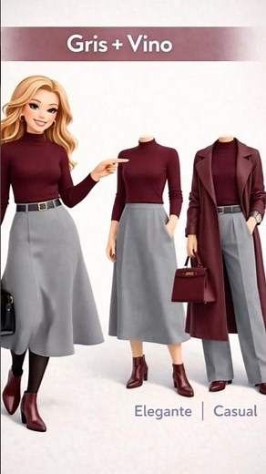 Combina estos colores con gris y te verás más elegante #CombinarColores #ModaMujer #EstiloElegante
