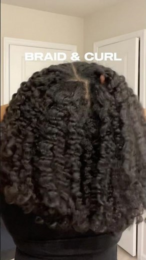HOW TO Braid and Curl on Blown out Natural Hair | Hairstyles for Black girls
