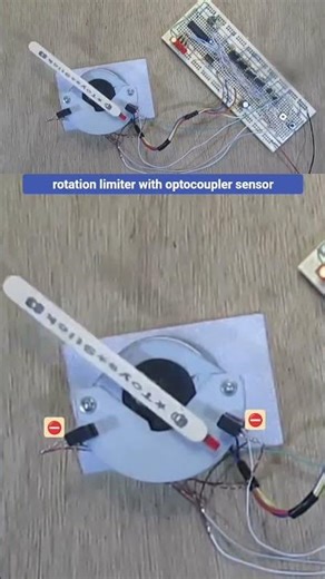 optocoupler sensor as a motor rotation limiter